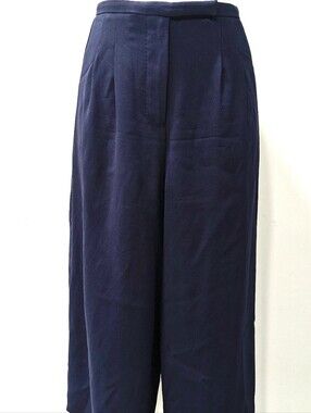 Aritzia Babaton Navy Lazarus Culotte Wide-Leg Pants Size 0